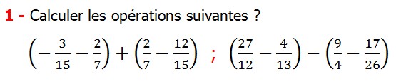 Exercices corriges cours les nombres rationnels la somme et la différence maths 4éme calcul la somme et la différence de deux nombres rationnels calcul plusieurs nombres rationnels calcul la somme et la différence des nombres fractionnaire calcul la somme et la différence des nombres relatifs en écriture décimaux réduire le dénominateur des nombres rationnels Calculer les opérations suivantes 